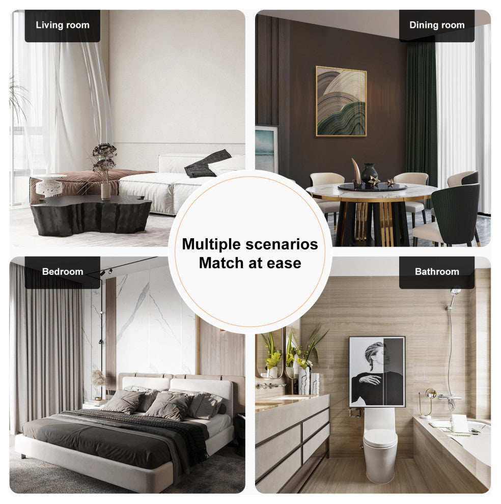 Modern 16.5" Decorative Big Wall Clocks for Living Room 3D Round Wall Clock