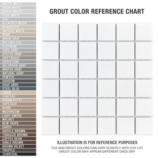 Metro Quad Matte White Porcelain Floor and Wall Tile