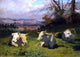 Rosa Bonheur Cows Resting, 18"x27" Wall Decal