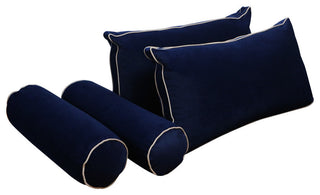 STYLE V2 TwinXL Velvet Contrast Indoor Daybed Mattress Pillow |COVER ONLY| AD373