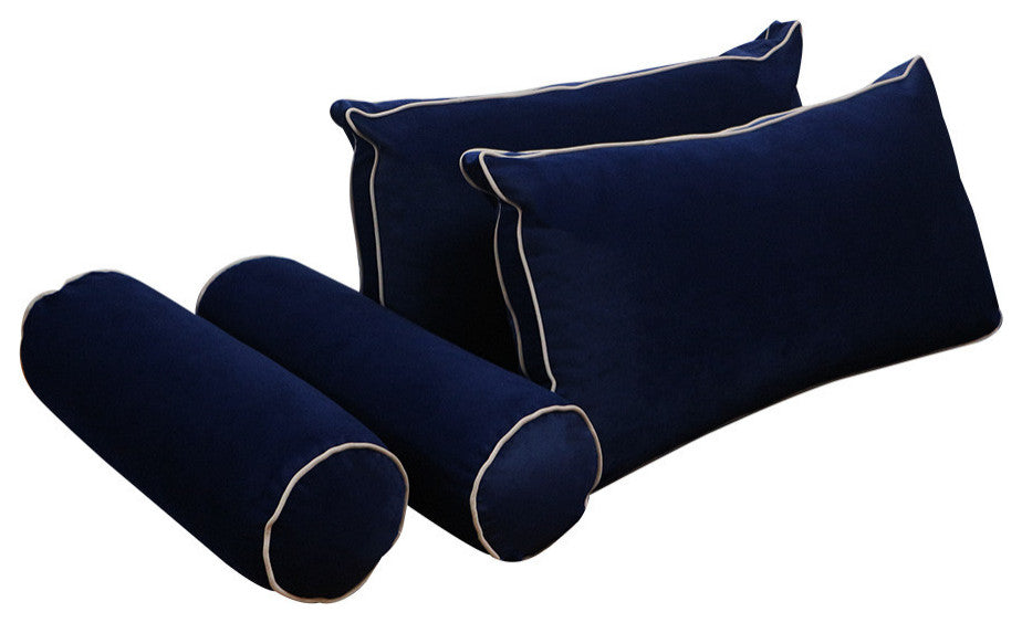 STYLE V2 TwinXL Velvet Contrast Indoor Daybed Mattress Pillow |COVER ONLY| AD373