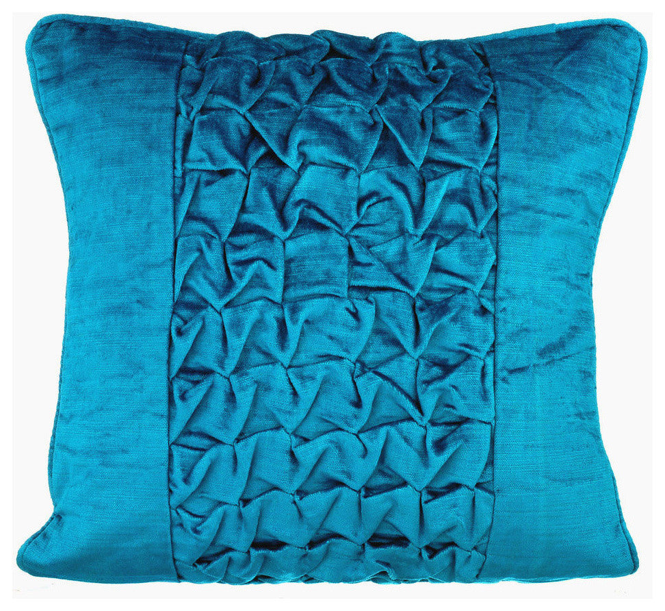 Blue Decorative Euro shams 26"x26" Velvet, Knotty Blue Love