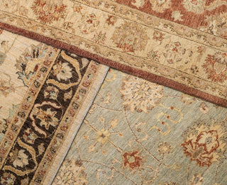 Hand Knotted Vegetable Dyed Wool Majestic Area Rug, Rust/Ivory, 4'x6'