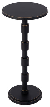 Delano 10" W Round All Metal Pedestal Base End Table