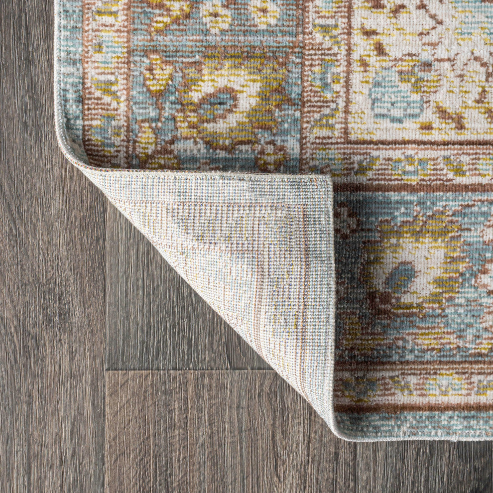 Goa Floral Medallion Traditional Area Rug, 5 X 8