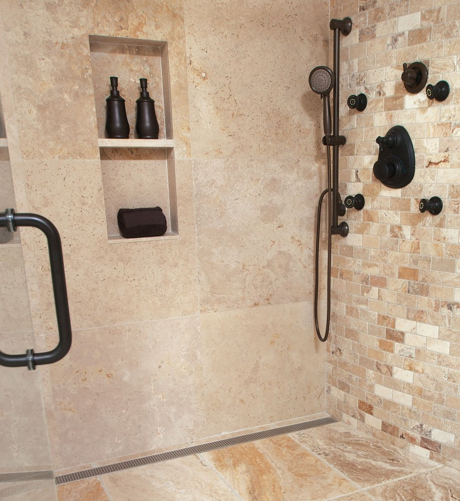 LUXE Square Grate Linear Drain, Stainless, 30"