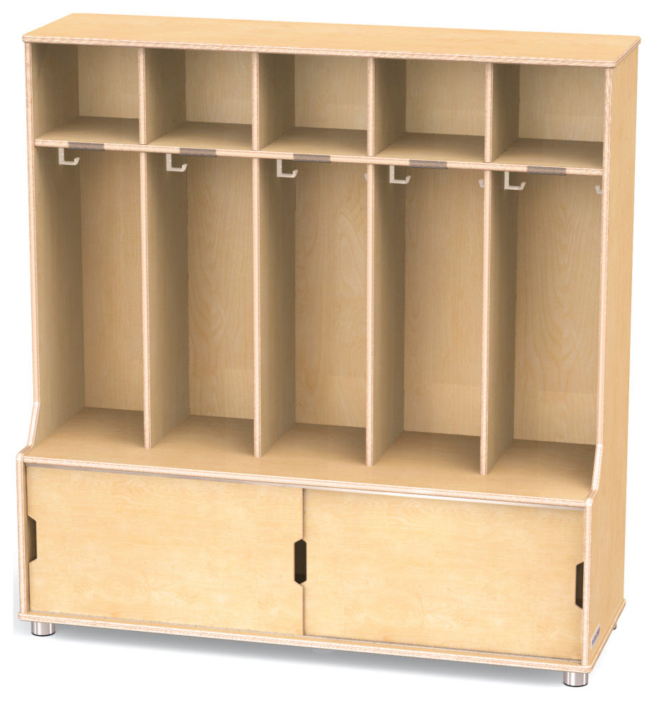 Truemodern 5-Space Metal Coat Hook Cubbie Locker