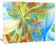 Yellow Fractal Exotic Plant Stems, Oversized Abstract Canvas Art Print, 60x40