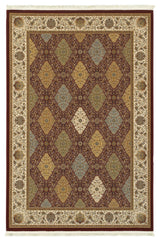 Mackenzie Panel Medallions Red/ Multi Fringed Area Rug, 7'10"X10'10"
