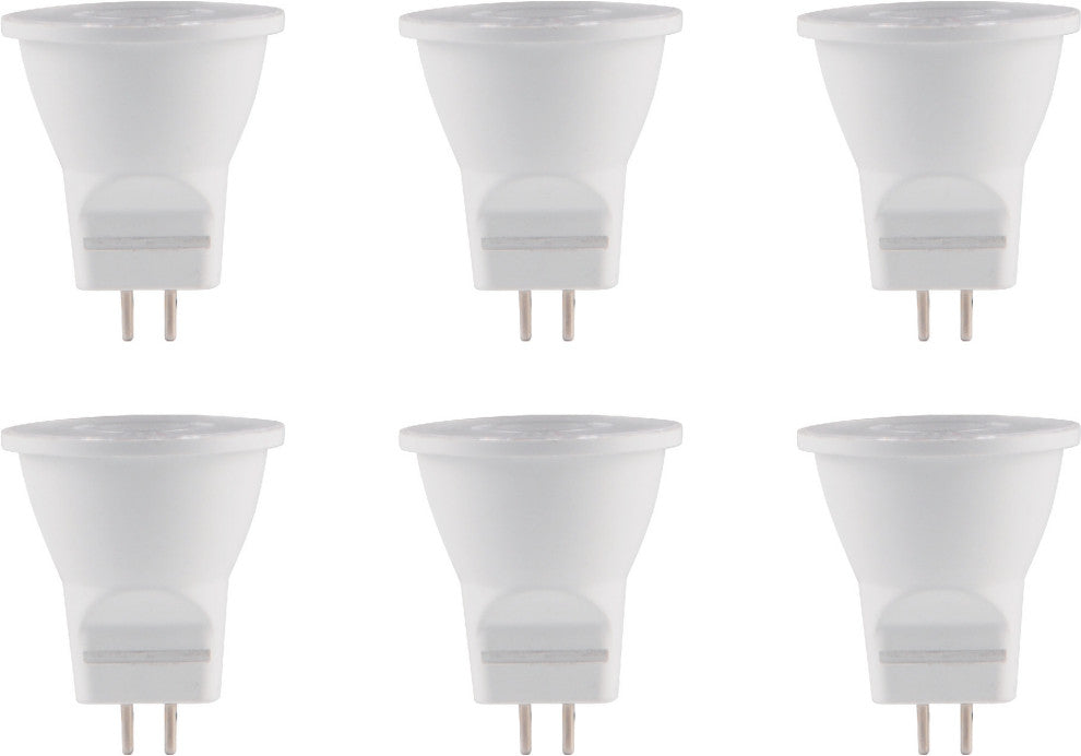 Elitco Lighting MR11LED101-6PK Dimmable 3 W LED MR11 Light Bulb 3000K, Pack of 6