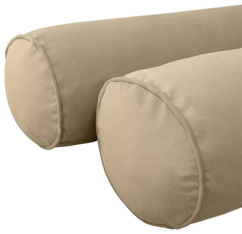 STYLE V6 Full Velvet Pipe Trim Indoor Daybed Bolster Pillow |COVER ONLY| AD304
