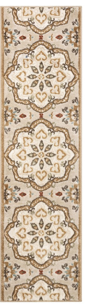 Well Woven Orchid Beige Dorit Traditional Mandala Area Rug, 2''x7''3" Runner