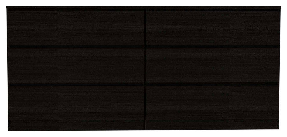 FM FURNITURE Seul Modern Minimal Six Drawer Double Dresser with Superior Top