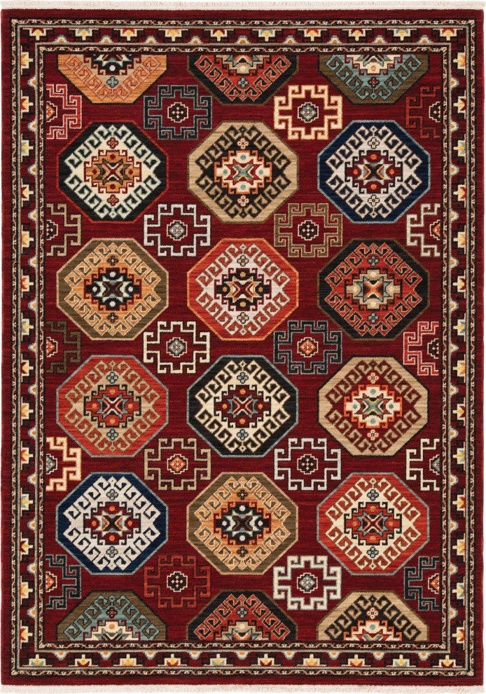 Oriental Weavers Lilihan Indoor Rug Red/ Multi 5'3" X 7'6"