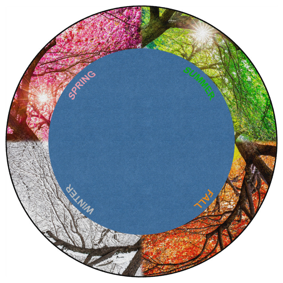 Flagship Carpets FA1267-27FS 6' Round Changing of The Seasons Rug