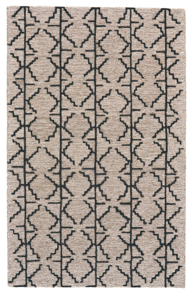 Weave & Wander Fadden Rug, Charcoal/Gray, 5'x8'