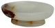 Vinca Collection Oval Soap Dish, Pale Green and Cream