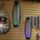 21-Inch High Solar-Powered Metal Barrel Lights with Handles, Set of 2