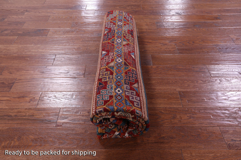 6' 8" X 8' 3" Super Kazak Khorjin Hand-Knotted Wool Rug Q10757