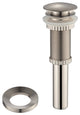 Pop Up Drain with Mounting Ring, Satin Nickel