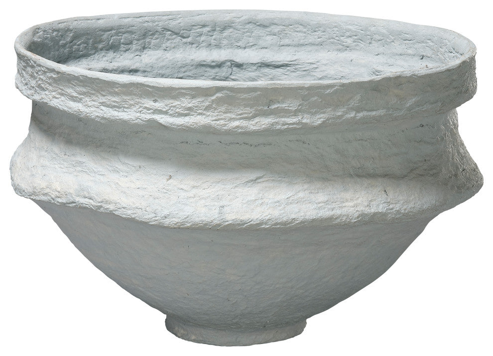 Landscape Cotton Mache Large Bowl, Blue