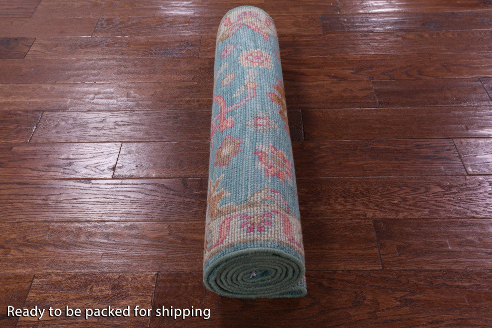 2' 8" X 8' 8" Runner Turkish Oushak Handmade Wool Rug - Q15485