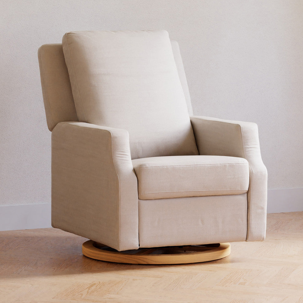 Crewe Electronic Recliner and Swivel Glider, Performance Cream Eco-Weave