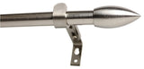 5/8" Adjustable Bullet Drapery Rod, 28"-48", Brushed Steel