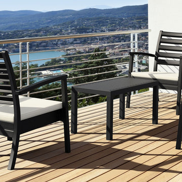 Compamia Ocean Outdoor Coffee Table, Black