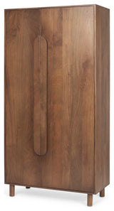 Astrid 36.0L x 17.0W x 70.0H Medium Brown Solid Wood Armoire