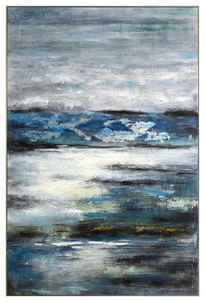 "Azzurro" Hand Painted Canvas Wall Art