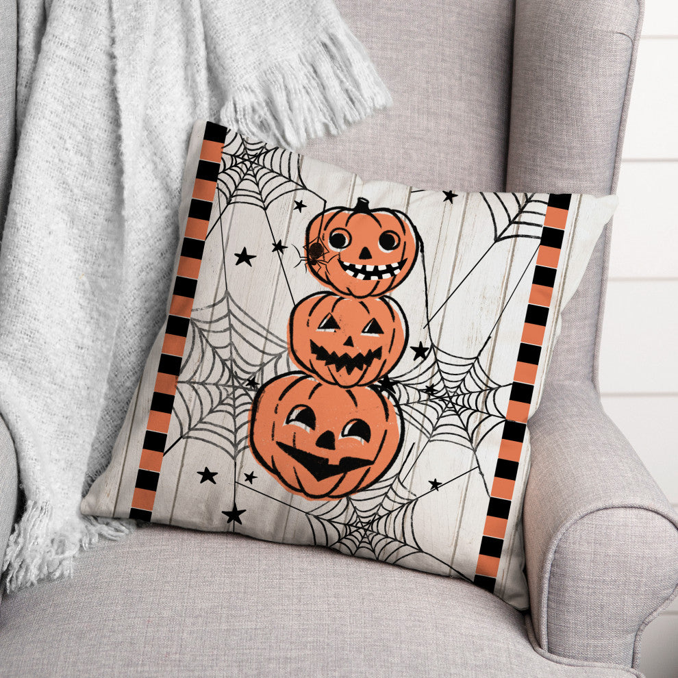 Jackolantern Stack 18x18 Spun Poly Pillow