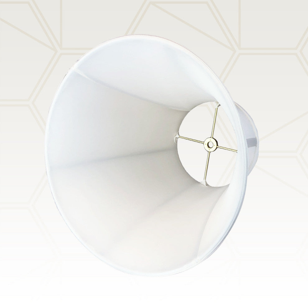 Royal Designs True Bell Basic Lamp Shade, V Notch Fitter, White, 9x18x13.625, Se
