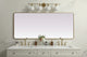 Soft Corner Metal Rectangle Mirror 32X72 Inch, Brass