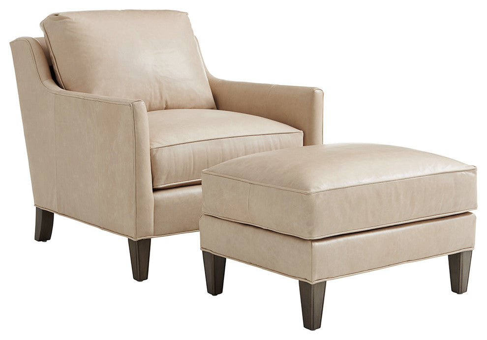 Turin Leather Ottoman