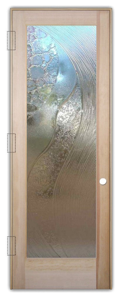 Interior Prehung Door or Interior Slab Door - High Tide - Cast Glass CGI 033...