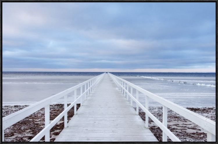 "The Bridge" Framed Canvas Giclee by Jacek Oleksinski, 37x25"