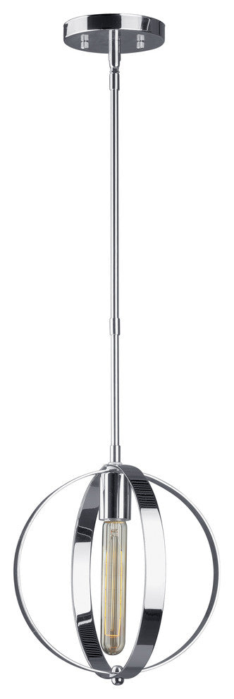 1 Light Mini Pendant, Chrome