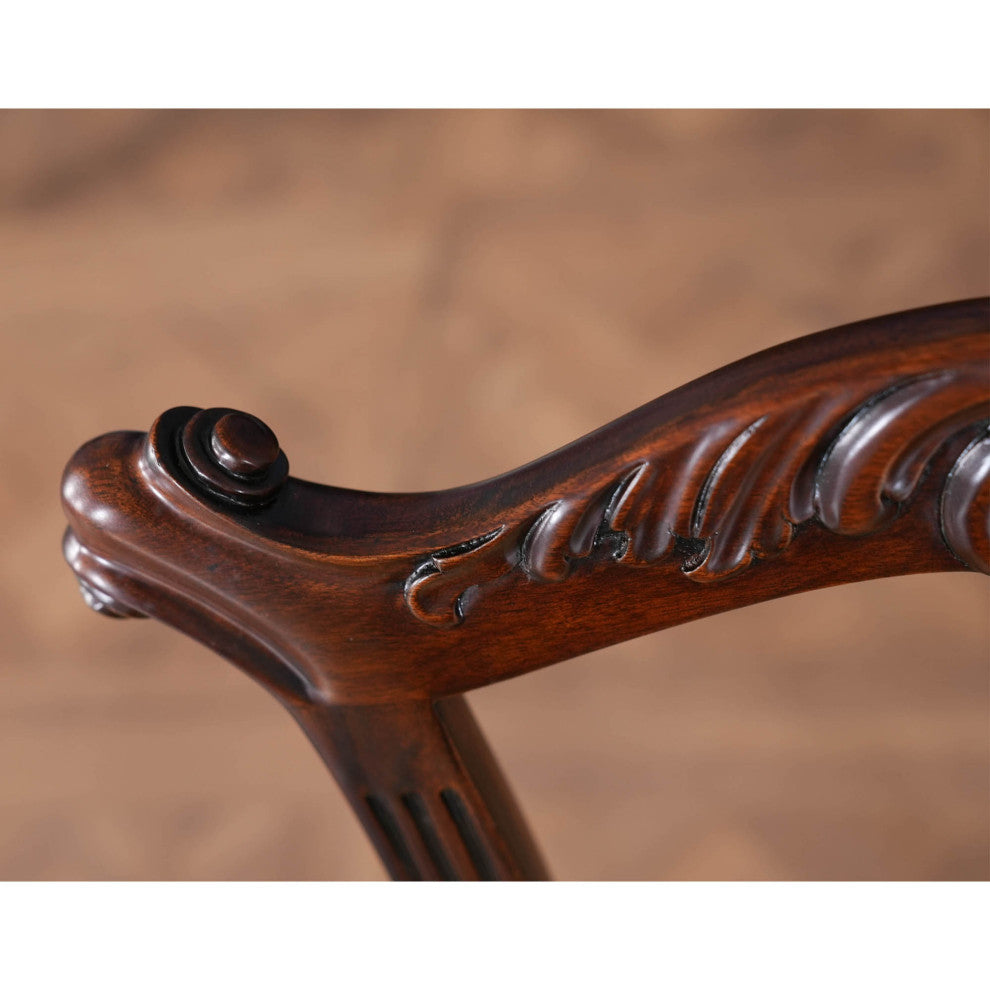 Solid Mahogany Chippendale Side Chair
