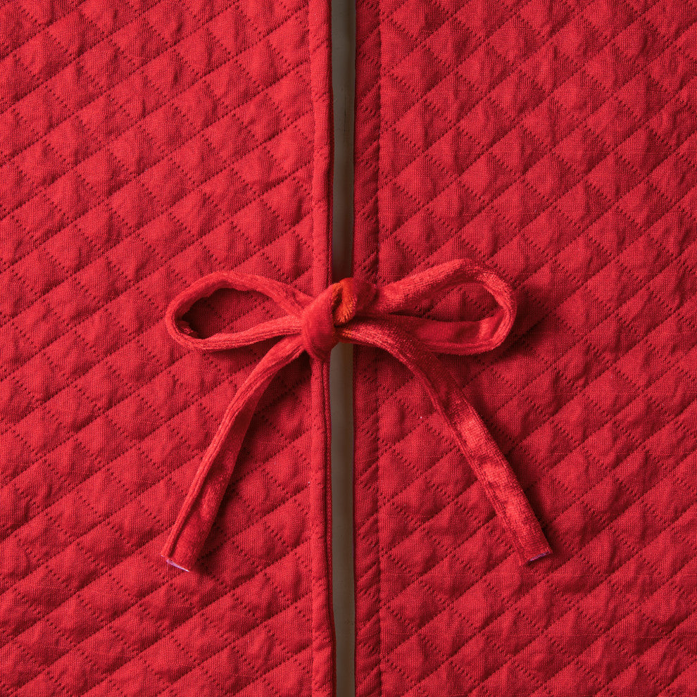 60"D Velvet Ruffled Christmas Tree Skirt