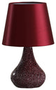 11" Stylish Red Glass Mosaic Table Lamp