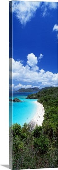 "Trunk Bay St John US Virgin Islands " Canvas Art, 12"x36"x1.25"