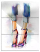 "Female Legs and Shoes" Digital Glossy Metal Wall Art, 3 Panels, 28"x36"