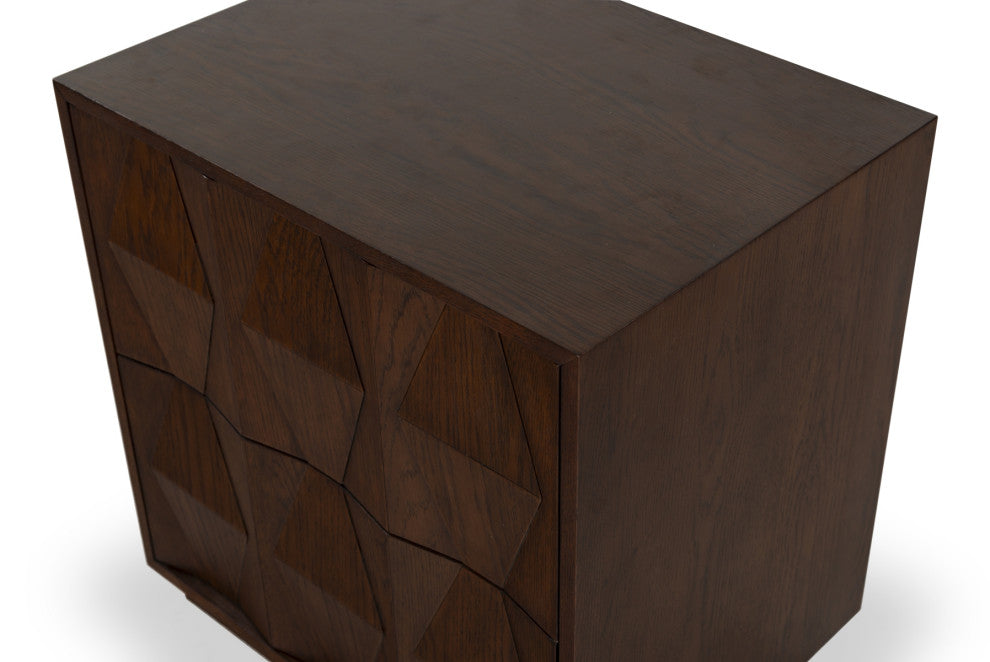 Safavieh Couture Riabelle 2 Drawer Nightstand, Walnut