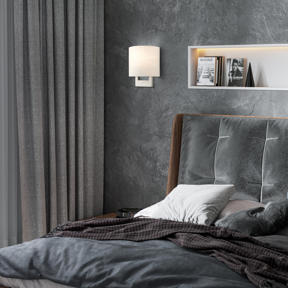 ADA Wall Sconces 1-Light Brushed Nickel Petite ADA Sconce
