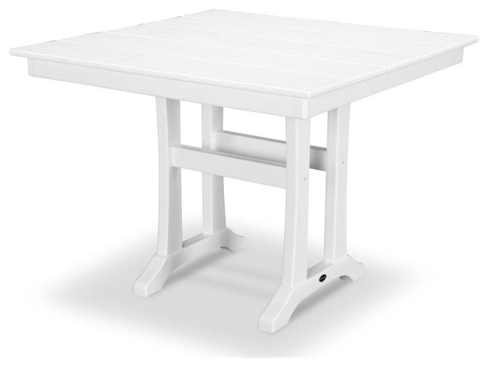 POLYWOOD Farmhouse 37" Dining Table, White