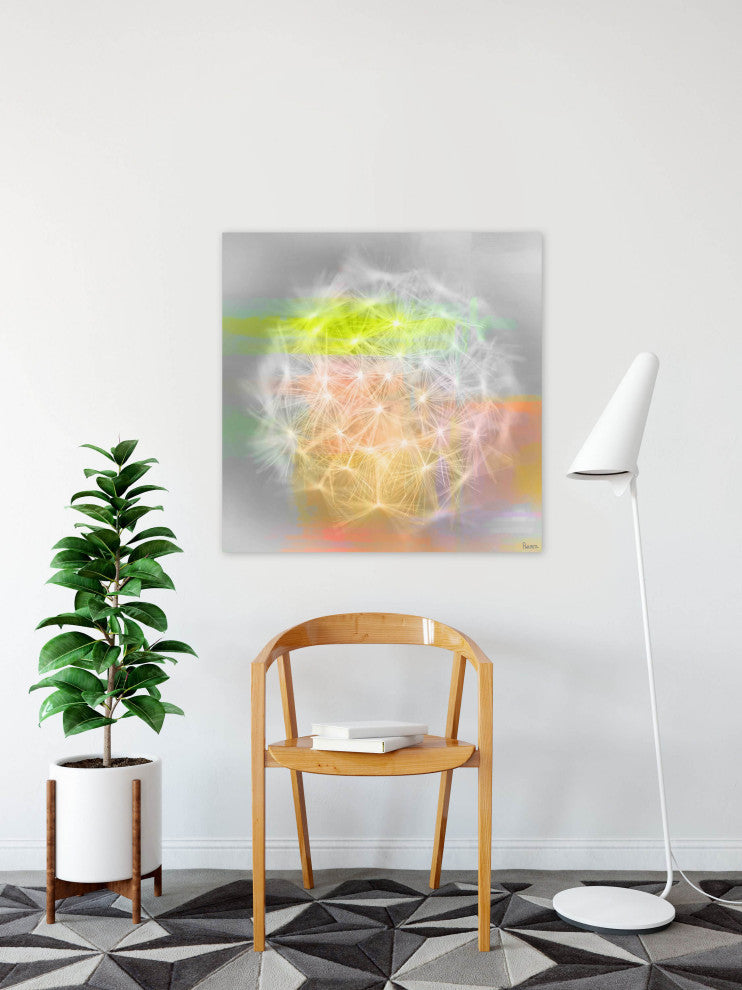 "Taraxacum" Fine Art Canvas Print, 18"x18"