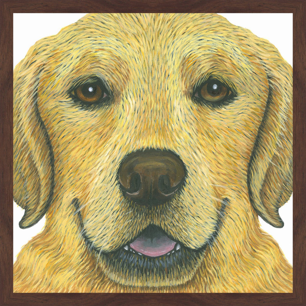 "Lab" Framed Painting Print, 32"x32"