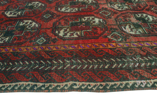 Vintage Distressed Uazira Red/Charcoal Runner, 3'3x6'3
