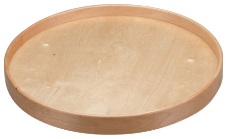 Natural Wood Full Circle Lazy Susan for Corner Base Cabinets With Swivel, 24"